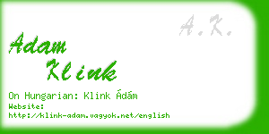 adam klink business card